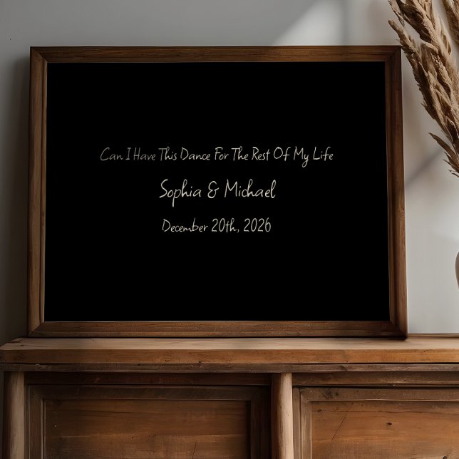 Poster Minimal Anniversary Gift Custom Wedding Name Print (Créateur téléchargé)