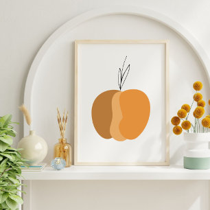 Poster Minimal Boho Citrouille Automne