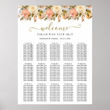 Poster minimal Boho Floral Mariage