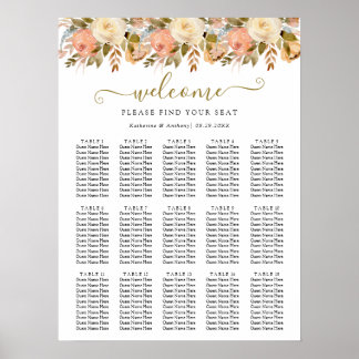 Poster minimal Boho Floral Mariage