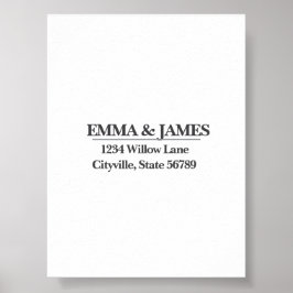 Poster Minimal Elegant Wedding Welcome Sign – Ivory Marbl