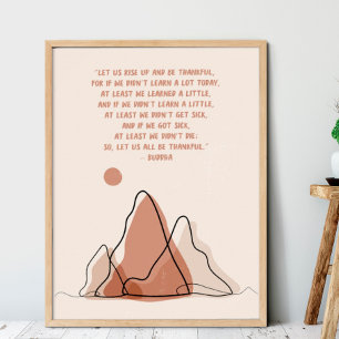 Poster Minimalisme des citations de Gratitude Boho Soleil