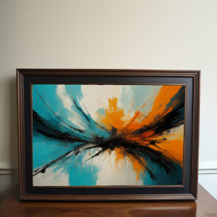 Poster Minimalisme d'impressionnisme Abstrait moderne 3:2