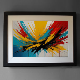 Poster Minimalisme d'impressionnisme Abstrait moderne 3:2