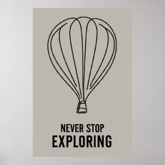 Poster Minimalisme moderne N'arrêtez jamais d'explorer