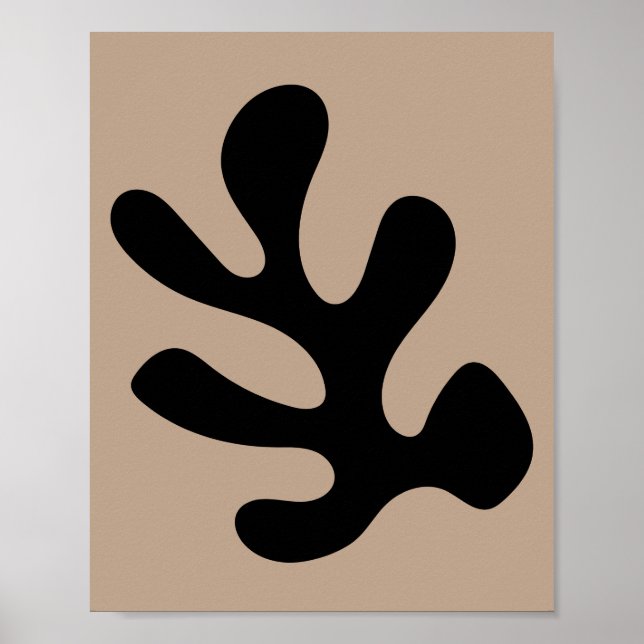 Poster Minimalist Abstract Algae Matisse Style  (Devant)