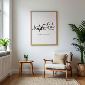 Poster Minimalist Another Chapter Book Lover Art