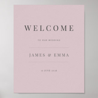 Poster Minimalist Welcome Sign | Dusky Rose