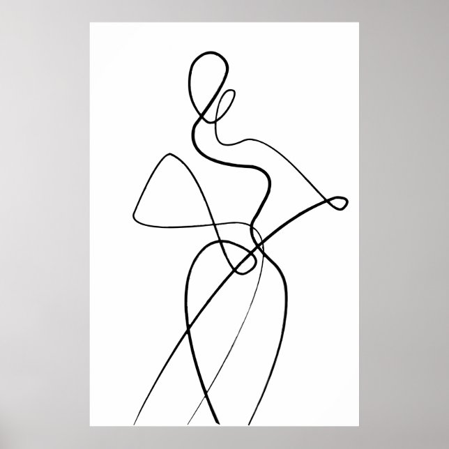 Poster minimaliste Art Femme (Devant)