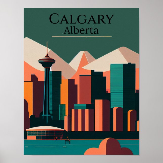 Poster Minimaliste de Calgary (Devant)
