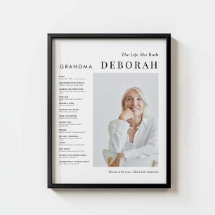 Poster minimaliste de l'histoire de grand-mère