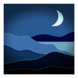 Poster Minimaliste lune