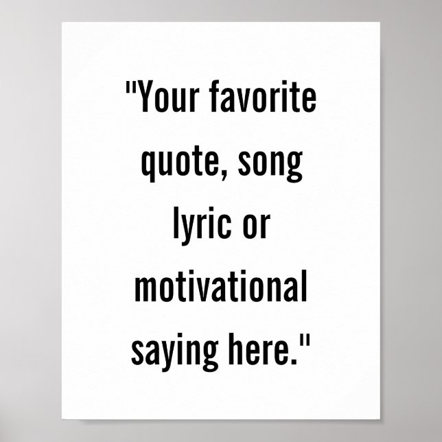 Poster minimaliste moderne personnalisé (Devant)