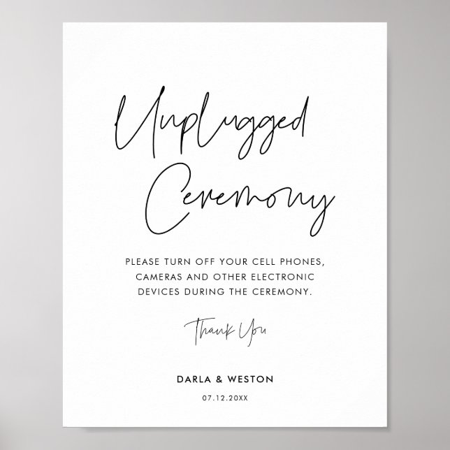 Poster minimaliste moderne Unplugged (Devant)