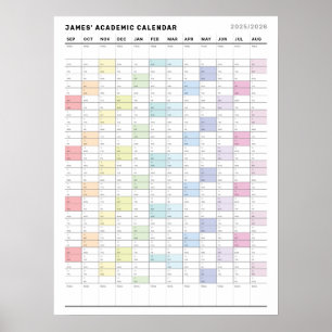 Poster minimaliste personnalisé de planificateur a