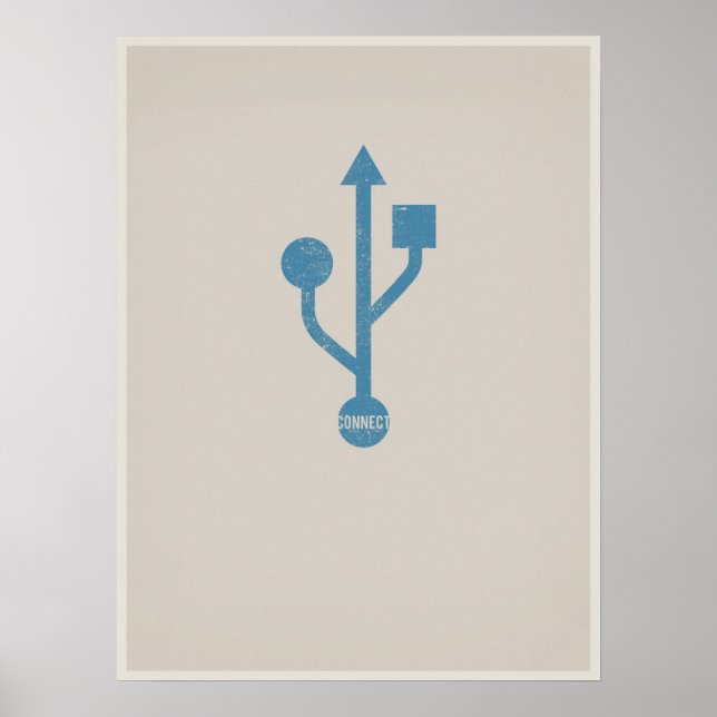 Poster minimaliste USB (Devant)