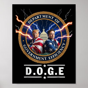Poster Ministère De L'Efficacité Gouvernementale Doge Tru