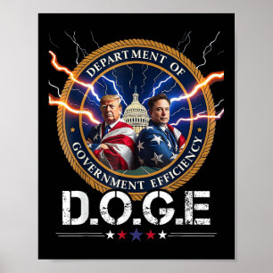 Poster Ministère De L'Efficacité Gouvernementale Doge Tru
