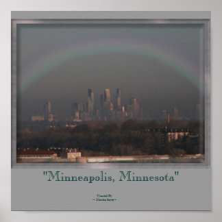 Poster Minneapolis et Arc-en-ciel