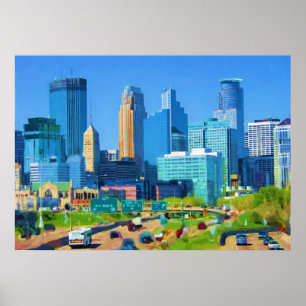 Poster Minneapolis, Minnesota, États-Unis