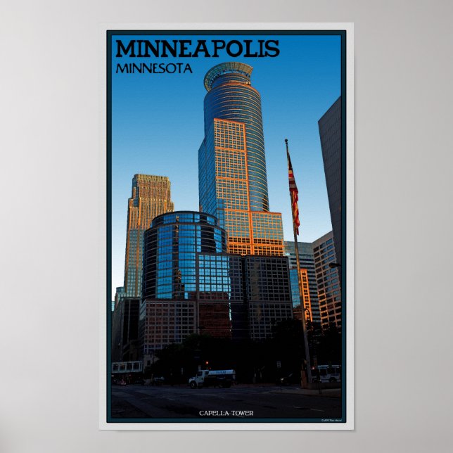 Poster Minneapolis - Tour Capella (Devant)