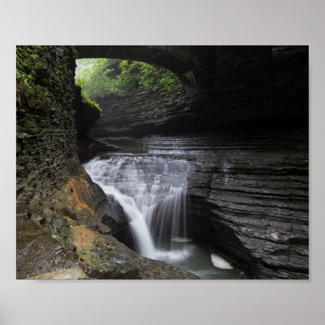 Poster Minnehaha Falls, Watkins Glen State Park, New York (Devant)