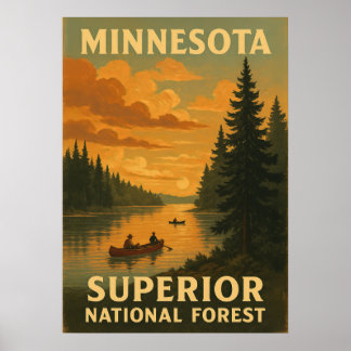 Poster Minnesota Forêt nationale supérieure V02