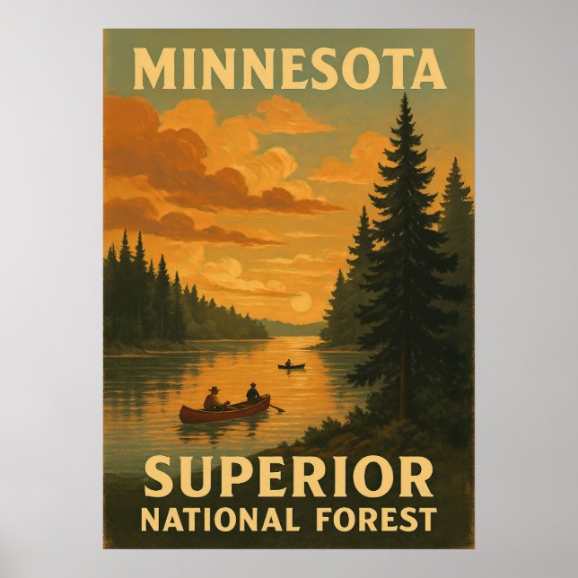 Poster Minnesota Forêt nationale supérieure V02 (Devant)