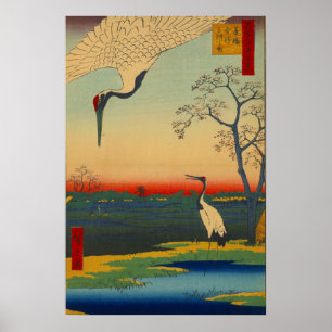 Poster Minowa Kanasugi Mikawashima - Hiroshige Ando - 185