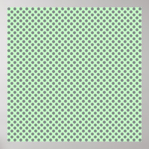 Poster Mint Green avec Grey Pois par Shirley Taylor