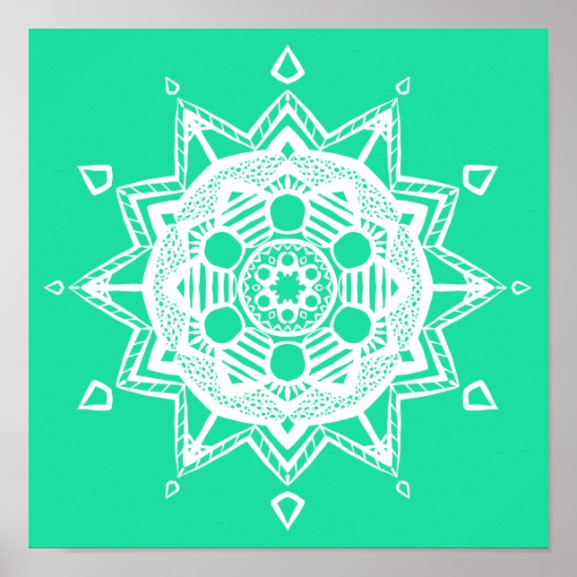 Poster Minty Mandala (Devant)