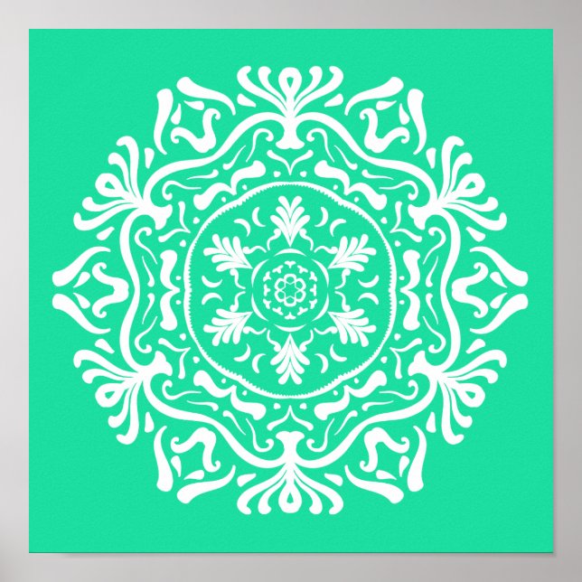 Poster Minty Mandala (Devant)