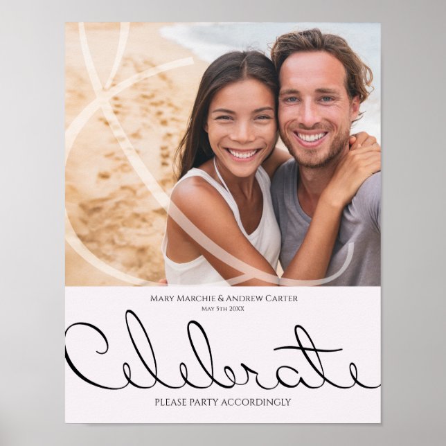 Poster Minuscule Typographie Plaisant Mais Mariage Formel (Devant)