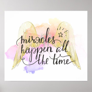 Poster Miracles Happen Angel ailes