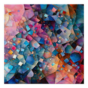 Poster "Mirage Cascade" Paysage coloré d'art Abstrait