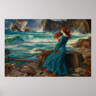Poster Miranda by John William Waterhouse