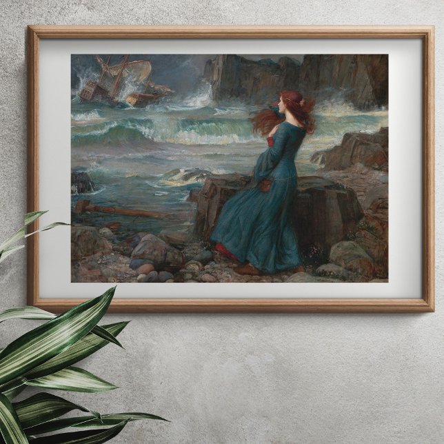 Poster Miranda par John William Waterhouse (Créateur téléchargé)