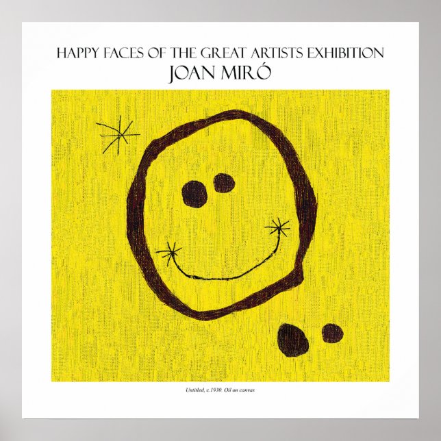 poster miro happy face 11"x11" (Devant)