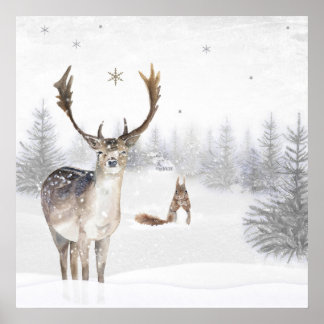 Poster mis hert en eekhoorn