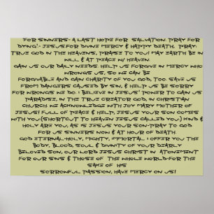 Poster Miséricorde divine de l'affiche de prière de Jésus