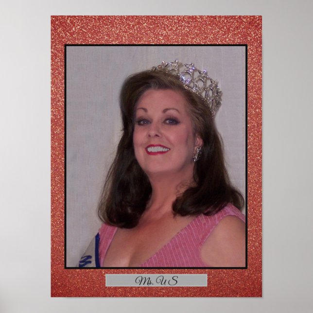 Poster Miss America USA Parties scintillant Personal Port (Devant)