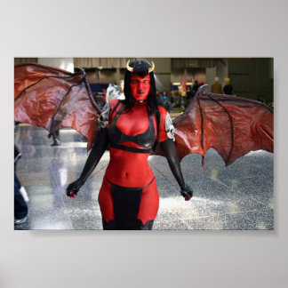 Poster Miss Rose Noir comme "Purgatori" avec envergure