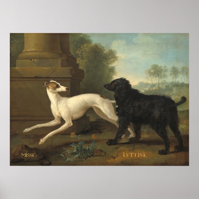 Poster Misse et Luttine - Jean-Baptiste Oudry (Devant)