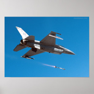 Poster Missile de mise à feu du faucon F-16