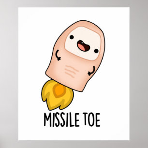 Poster Missile Toe Cute Mistletoe Pun