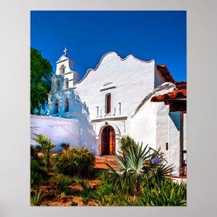 Poster Mission SAN DIEGO de Alcala Californie