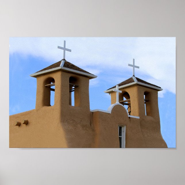 Poster Mission San Francisco de Asis Tours Bell, Taos (Devant)