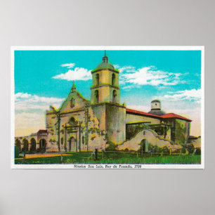 Poster Mission San Luis, Rey de FranciaOceanside, CA