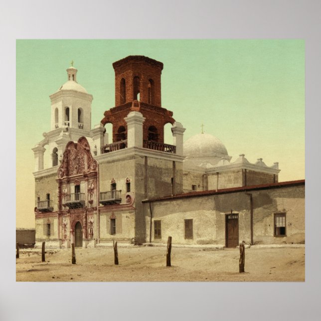 Poster Mission San Xavier del Bac, Tucson, Arizona 1902 (Devant)