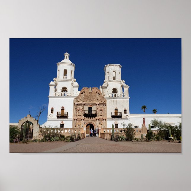 Poster Mission San Xavier Del Bac, Tucson AZ (Devant)